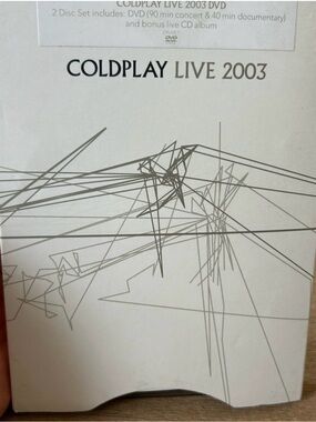 Coldplay Live 2003 DVD - White & Gray Graphic Case
